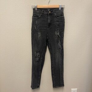 Urban Outfitters Black Cropped Ankle Jeans